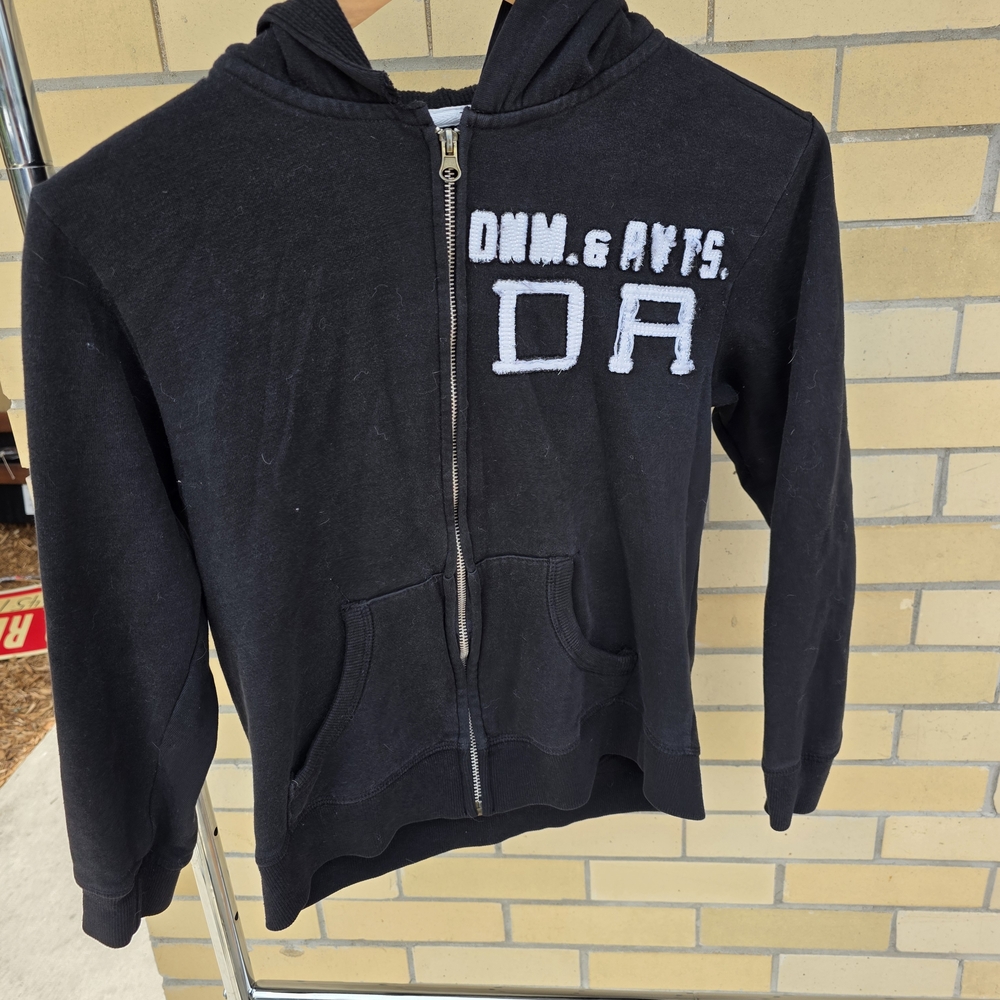 Kids Black Zip-Up Hoodie